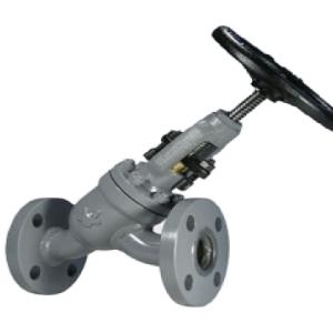 Válvula Tipo Globo em Y de Bloqueio e Retenção com Conexão Flangeada ANSI B16.5 150 lbs Válvula Tipo Globo em Y de Bloqueio e Retenção com Conexão Flangeada ANSI B16.5 150 lbs